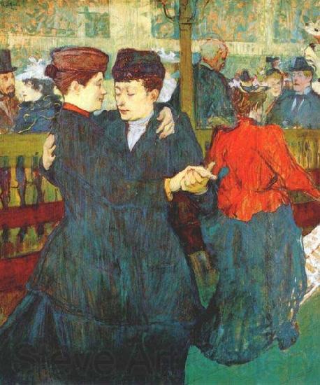 Henri de toulouse-lautrec At the Moulin Rouge, Two Women Waltzing Norge oil painting art